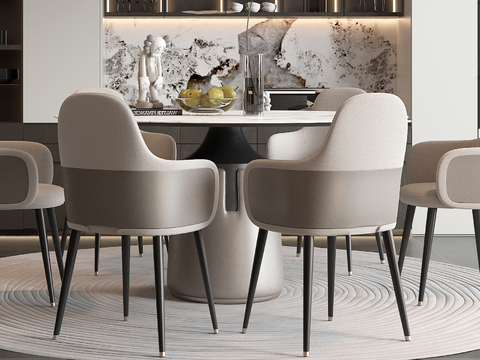 Modern Dining Table and Chair Round Dining Table