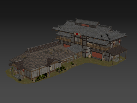 Neo-Chinese Style Ancient Courtyard