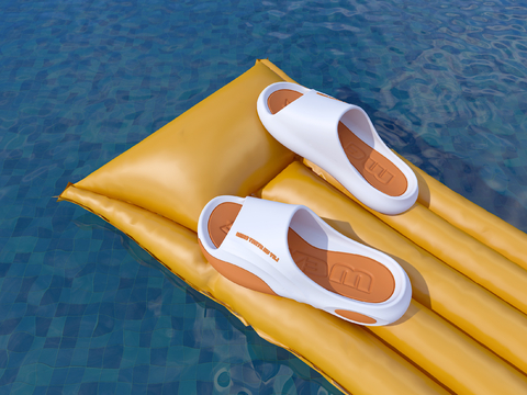 Slippers inflatable floating plate