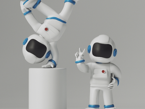 Astronaut Sculpture Cartoon Sculpture Ornaments