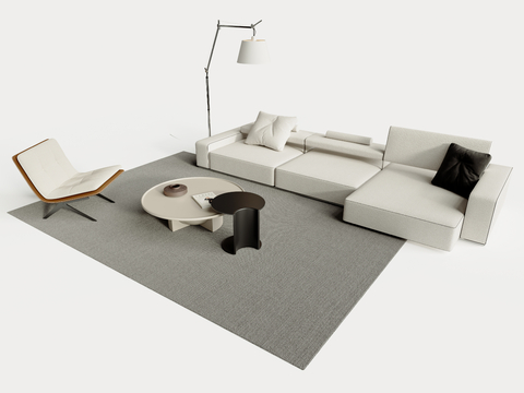 Modern Sectional Sofa Sofa Coffee Table Combination