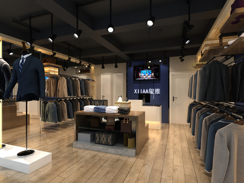 Modern Shopping Mall Clothing Store Men's Clothing Store