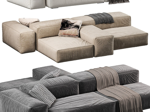 Living Modern Multiplayer Sofa Module Sofa Two Way Sofa