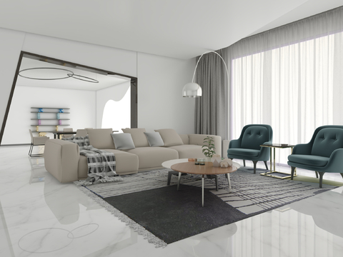 Modern minimalist living room