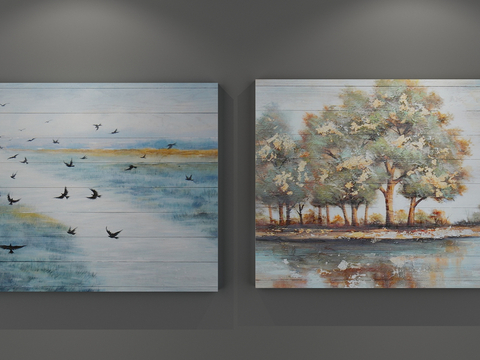 Scandinavian Decorative Painting Landscape Painting