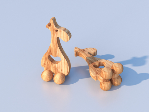 wooden puppy toy