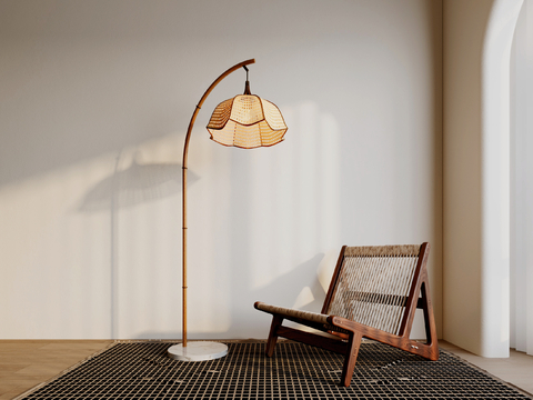 Quiet Wind Floor Lamp Flower Woven Lamp