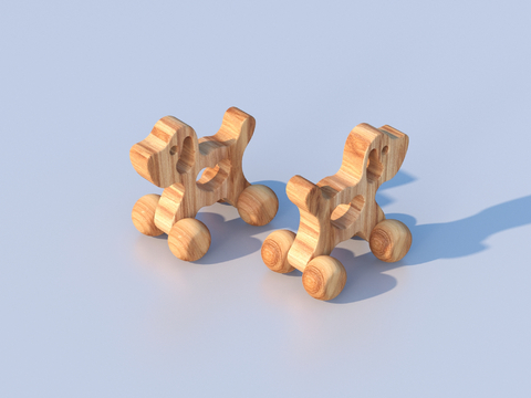 wooden puppy toy