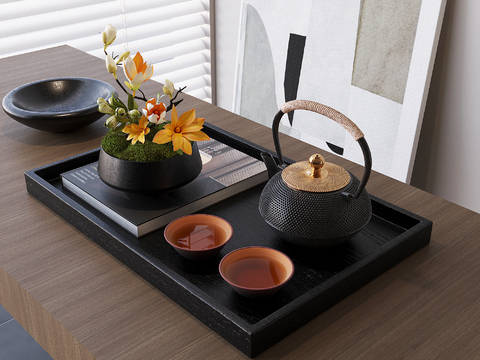 New Chinese Tea Set Teapot Tea Cup Tray