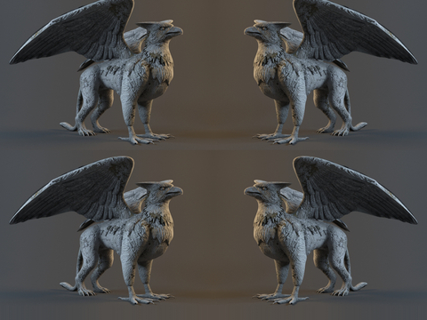 Gryphon Sculpture Eagle Sculpture Cartoon Ornaments