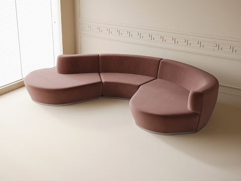 Modern Multiplayer Sofa Curved Sofa