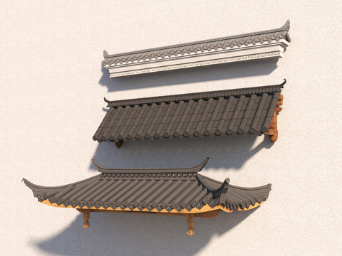 Chinese Eaves Cornice Tile Roof Eaves