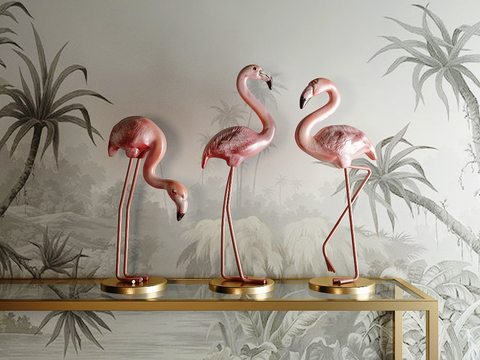 Flamingo Sculpture Animal Sculpture Art Ornaments