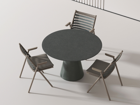 Modern leisure table and chair round table