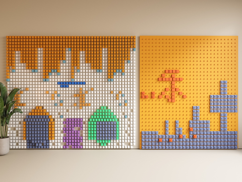 Lego Building Blocks Toy Wall Assembled Building Blocks Wall