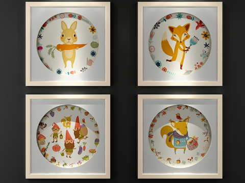 Nordic cartoon decorative painting