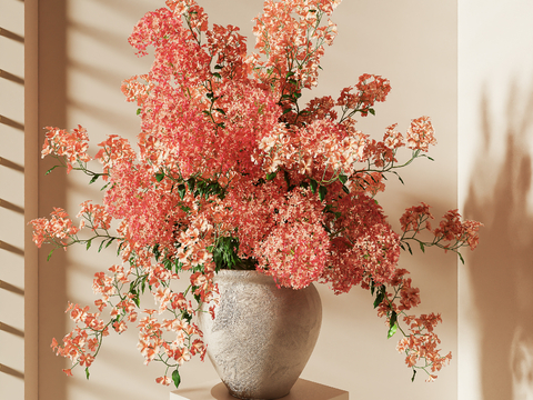 Quiet Wind Vase Flowers and Pottery Pot Floral Art