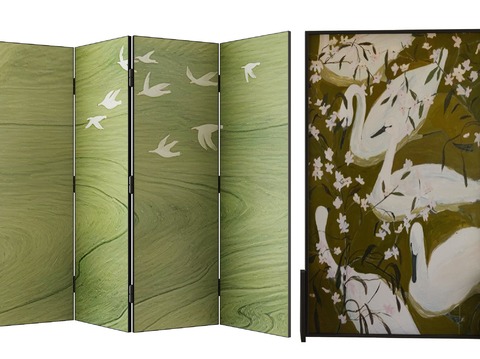 Middle Ancient Folding Screen