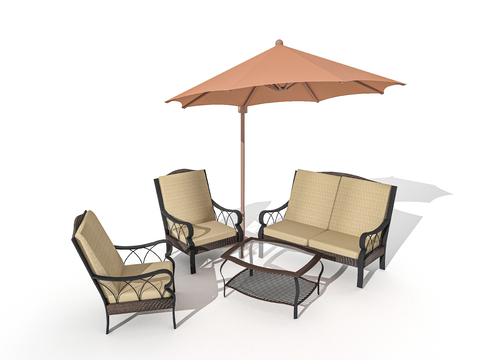 Outdoor Table and Chair Recliner Parasol