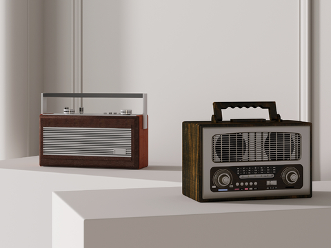 Old-fashioned audio radio recorder