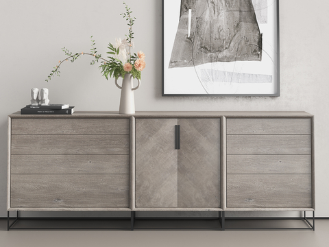 Log Side Cabinet Sideboard