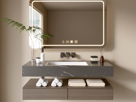 modern bathroom cabinet suspension basin