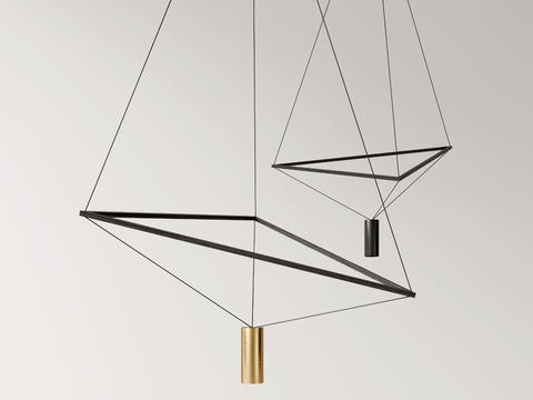 Modern metal chandelier