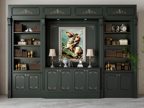 French Bookcase Decorative Cabinet