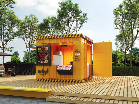 Modern container fast food restaurant