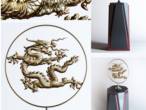 Traditional Chinese Dragon-shaped Ornaments Sculpture