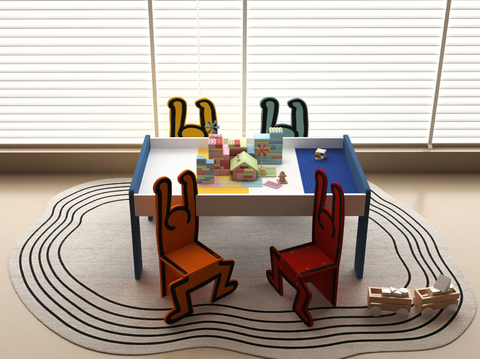 Children's Table and Chair Game Table and Chair Toy Table