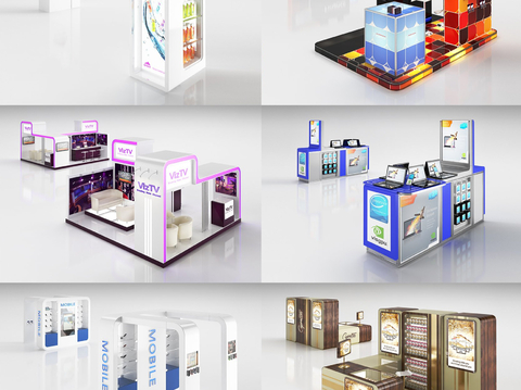 Modern Exhibition Hall Showcase Booth