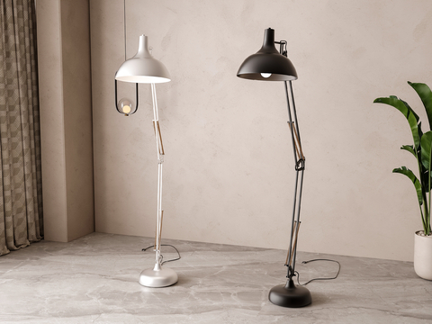 Modern metal floor lamp