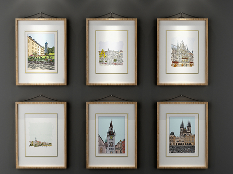 Nordic decorative painting architectural painting hanging painting