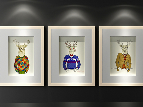 Decorative Painting Art Painting Fawn Hanging Painting