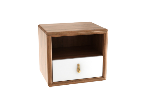 Solid wood cabinet bedside table