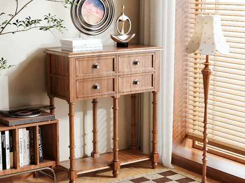 Antique Bucket Cabinet Side Cabinet