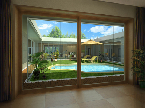 Modern sliding door glass door sliding door