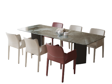 Italian Dining Table and Chair