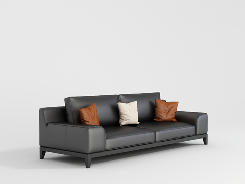 modern double sofa leather sofa