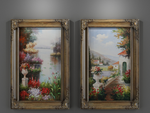 European-style decorative painting architectural painting hanging painting