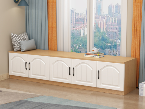 Modern Bay Window Cabinet Storage Cabinet