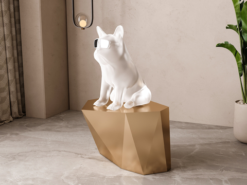 puppy sculpture cartoon ornaments