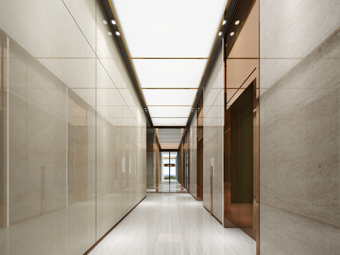 Modern elevator hall Corridor