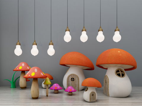 Cartoon toys children's toys mushroom room