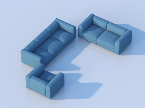 Blue Combo Sofa