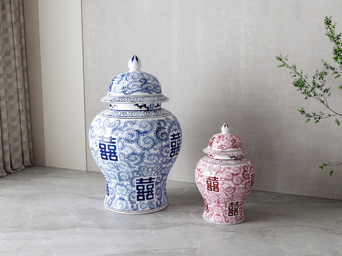 New Chinese-style Blue and White Porcelain Porcelain Ceramics