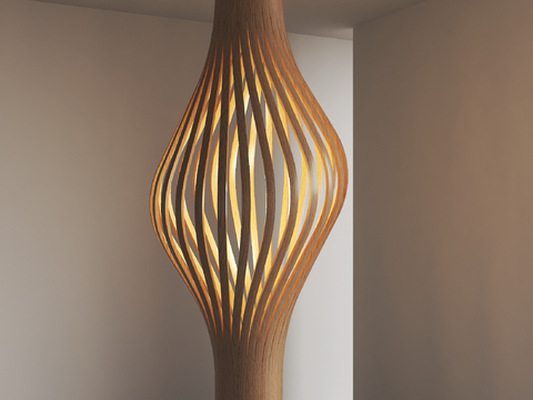 New Chinese shaped light rattan lamp