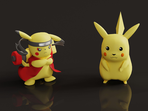 Pikachu Tide Sculpture Doll Cartoon Ornaments