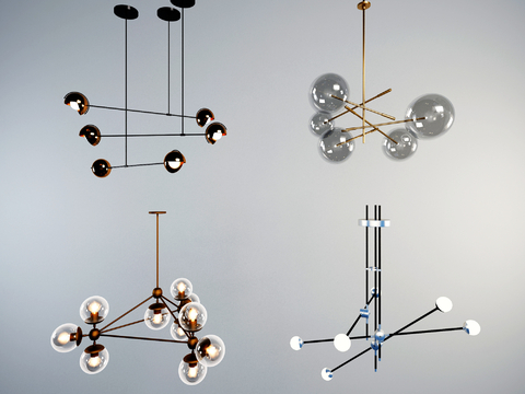 Modern metal chandelier